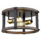 Z-Lite Kirkland Rustic Mahogany Flush Mount by Z-Lite 472F2R-RM