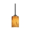 Design Classics Lighting Modern Mini-Pendant Light with Brown Art Glass 581-07  GL1001C