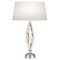 Fine Art Lamps Fine Art Lamps Marquise Platinized Silver Leaf Table Lamp with Oval Shade 850210-12ST