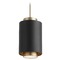 Quorum Lighting Noir / Aged Brass Pendant with Cylindrical Shade by Quorum Lighting 8008-6980