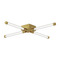 Visual Comfort Modern Collection Kelly Wearstler Phobos Wide 277V LED Flush Mount in Brass by Visual Comfort Modern 700FMPHB28NB-LED927-277