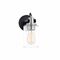 Justice Design Group Brooklyn Wall Sconce in Black & Nickel by Evolv by Justice Design Group FSN-8191-CLER-MBNK