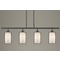 Design Classics Lighting Modern 4-Light Linear Pendant Light Seeded Clear / Frosted White Glass Black 718-07 GL1061 GL1041C