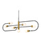 Z-Lite Neutra Matte Black & Foundry Brass Linear Light by Z-Lite 621-7L-MB-FB