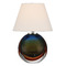 Currey and Company Lighting Currey and Company Voyage Green Blue & Amber & Clear LED Table Lamp with Empire Shade 6700-0015