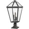 Z-Lite Talbot Black Post Light by Z-Lite 579PHXLR-533PM-BK