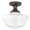 Design Classics Lighting 12-Inch Wide Bronze Schoolhouse Ceiling Light FDS-220 / GA12