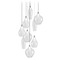 Kuzco Lighting Modern Chrome LED Multi-Light Pendant with Clear & Frosted Shade 3000K 1800LM by Kuzco Lighting MP3009