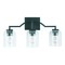 HomePlace by Capital Lighting Carter Matte Black 3-Light Bath Light with Clear Seeded Glass by HomePlace by Capital Lighting 139331MB-500