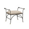 Currey and Company Lighting Mabel Ottoman in Antique Black & Brass by Currey & Company 7000-0942