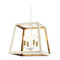 Matteo Lighting Rosalie White & Aged Gold Brass Pendant by Matteo Lighting C72104WHAG