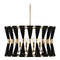 Capital Lighting Reeves Matte Black 5-Light Chandelier with Clear Seeded Glass by HomePlace by Capital Lighting 341161KP