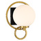 Savoy House Savoy House Lighting Alhambra Matte Black with Warm Brass Sconce 9-6180-1-143