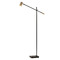 Adesso Home Lighting Adesso Home Collette Black and Antique Brass LED Swing Arm Lamp with Cylindrical Shade 4218-01