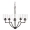 HomePlace by Capital Lighting Carter Bronze 5-Light Chandelier with Clear Seeded Glass by HomePlace by Capital Lighting 439351BZ-500