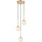 Matteo Lighting Matteo Lighting Jemyca Aged Gold Brass Multi-Light Pendant with Globe Shade C61603AGCL