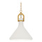 Maxim Lighting Maxim Lighting Lumi Satin Brass Pendant Light with Conical Shade 12383WTSBR