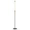 Adesso Home Lighting Adesso Home Piper Black and Antique Brass LED Floor Lamp with Cylindrical Shade 4191-01