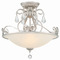 Crystorama Lighting Crystorama Lighting Ashton Olde Silver Semi-Flushmount Light 5010-OS-CL-S