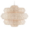 Currey and Company Lighting Currey and Company Antibes Bleached Natural Rattan & Snow White Pendant Light 9000-1315