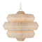 Currey and Company Lighting Currey and Company Antibes Bleached Natural Rattan & Snow White Pendant Light 9000-1316