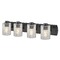 Design Classics Lighting Transitional Textured Glass 4-Light Bath Wall Light in Bronze 1204-36 GL1060C
