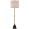Currey and Company Lighting Currey and Company Recluse Vintage Brass / Black Table Lamp with Drum Shade 6000-0078
