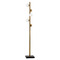 Adesso Home Lighting Adesso Home Doppler Antique Brass and Black Marble LED Floor Lamp with Globe Shade 4272-21