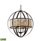 Elk Lighting Mercury Glass LED Pendant Light Oil Rubbed Bronze Elk Lighting 57029/4-LED