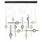 Eurofase Lighting Barletta 12-Light LED Grand Chandelier in Gold & Black by Eurofase 47256-033