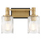 Savoy House Savoy House Lighting Concord Matte Black with Warm Brass Bathroom Light 8-1102-2-143