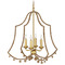 Currey and Company Lighting Currey and Company Suzanne Duin Nimes Natural Rope & Contemporary Gold Leaf Chandelier 9000-1247