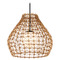 Currey and Company Lighting Currey and Company Bly Natural All-Weather Wicker & Black Outdoor Hanging Light 9500-0014