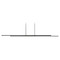 Visual Comfort Modern Collection Stagger 84-Inch 2-Light 277V LED Linear Light in Black by Visual Comfort Modern 700LSSTG284B-LED927-277