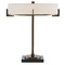 Currey and Company Lighting Currey and Company Jacobi Antique Brass / Black Table Lamp with Drum Shade 6000-0438
