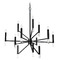 Hunter Fan Company Hunter Fan Company Sunjai Matte Black Chandelier 45230