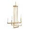 Oxygen Lustre 6-Light LED Chandelier in Aged Brass by Oxygen Lighting 3-24-40