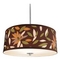 Design Classics Lighting Drum Pendant Light with Floral Shade in Satin Nickel Finish DCL 6528-09 SH7487  KIT