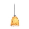 Design Classics Lighting Modern Mini-Pendant Light with Brown Art Glass 581-26 GL1001MB