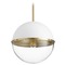 Quorum Lighting Studio White & Aged Brass Pendant by Quorum Lighting 83-14-0880