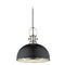 Z-Lite Melange Matte Black & Brushed Nickel Pendant by Z-Lite 725P12-MB+BN