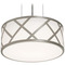 AFX Lighting Afx Lighting Haven Satin Nickel Pendant Light with Drum Shade HVNP13MBSN