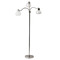 Adesso Home Lighting Adesso Home Presley Polished Nickel Floor Lamp with Bowl / Dome Shade 3566-09