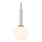 Savoy House Savoy House Lighting Callaway White Marble with Warm Brass Mini-Pendant Light with Globe Shade 7-2902-1-264