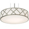 AFX Lighting Afx Lighting Haven Satin Nickel Pendant Light with Drum Shade HVNP17MBSN