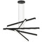 Matteo Lighting Matteo Lighting Presley Matte Black LED Multi-Light Pendant with Rectangle Shade C80845MB