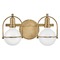 Hinkley Somerset 2-Light Vanity Light in Heritage Brass by Hinkley Lighting 53772HB