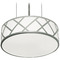 AFX Lighting Afx Lighting Haven Satin Nickel LED Pendant Light with Drum Shade HVNP13LAJUDSN