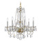 Crystorama Lighting Crystorama Lighting Traditional Crystal Polished Brass Crystal Chandelier 5086-PB-CL-SAQ