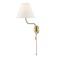 Mitzi by Hudson Valley Patti Aged Brass Convertible Wall Lamp by Mitzi by Hudson Valley HL240101-AGB
